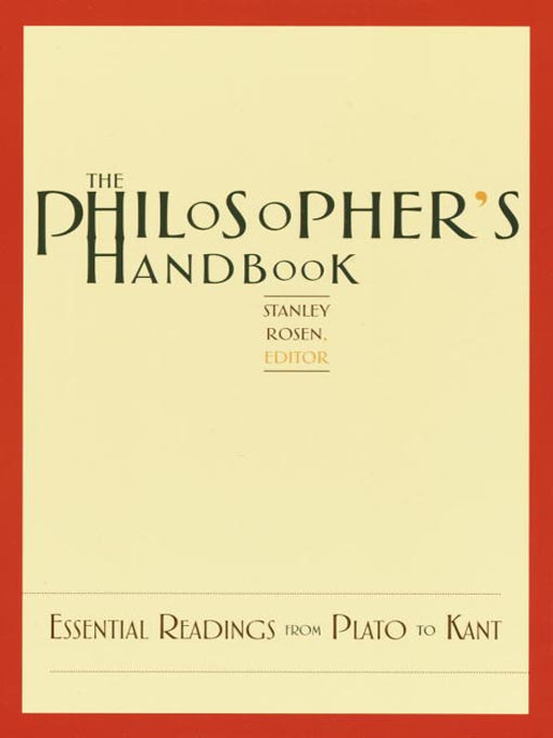 Title details for The Philosopher's Handbook by Stanley Rosen - Available